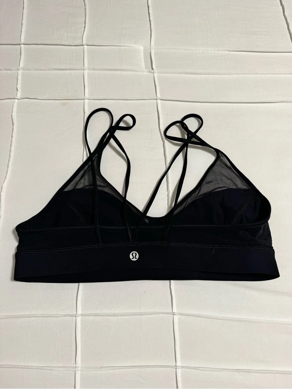 lululemon athletica Black Strappy Mesh Light-Feel Sports Bra